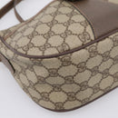 GUCCI GG Supreme Web Sherry Line Shoulder Bag PVC Beige 001 123 4002 Auth 198493-11