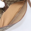 GUCCI GG Supreme Web Sherry Line Shoulder Bag PVC Beige 001 123 4002 Auth 198493-21