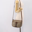 GUCCI GG Supreme Web Sherry Line Shoulder Bag PVC Beige 001 123 4002 Auth 198493-23