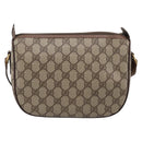 GUCCI GG Supreme Web Sherry Line Shoulder Bag PVC Beige 001 123 4002 Auth 198493-3