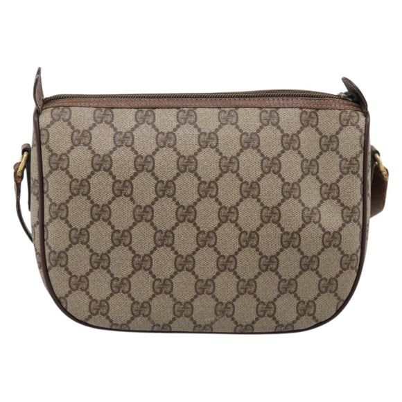 GUCCI GG Supreme Web Sherry Line Shoulder Bag PVC Beige 001 123 4002 Auth 198493