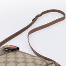GUCCI GG Supreme Web Sherry Line Shoulder Bag PVC Beige 001 123 4002 Auth 198493-8