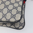 GUCCI GG Supreme Sherry Line Shoulder Bag PVC Navy Gold 904 02 035 Auth 198494-16