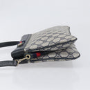GUCCI GG Supreme Sherry Line Shoulder Bag PVC Navy Gold 904 02 035 Auth 198494-4