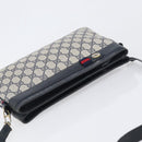 GUCCI GG Supreme Sherry Line Shoulder Bag PVC Navy Gold 904 02 035 Auth 198494-6