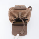 GUCCI Bamboo Backpack Suede Brown Gold Tone 003 2058 0030 Auth 198495-22