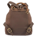 GUCCI Bamboo Backpack Suede Brown Gold Tone 003 2058 0030 Auth 198495-2