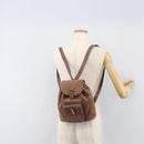 GUCCI Bamboo Backpack Suede Brown Gold Tone 003 2058 0030 Auth 198495-31