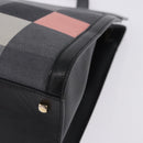 Salvatore Ferragamo Hand Bag Canvas Black Gold Tone Auth 198496A-13