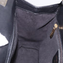 Salvatore Ferragamo Hand Bag Canvas Black Gold Tone Auth 198496A-19