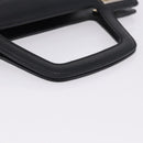 Salvatore Ferragamo Hand Bag Canvas Black Gold Tone Auth 198496A-7