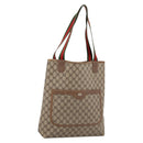 GUCCI GG Supreme Web Sherry Line Tote Bag PVC Beige Gold 39.02.003 Auth 198497-1