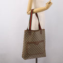 GUCCI GG Supreme Web Sherry Line Tote Bag PVC Beige Gold 39.02.003 Auth 198497-20