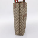 GUCCI GG Supreme Web Sherry Line Tote Bag PVC Beige Gold 39.02.003 Auth 198497-3