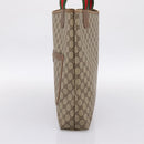 GUCCI GG Supreme Web Sherry Line Tote Bag PVC Beige Gold 39.02.003 Auth 198497-4