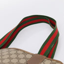 GUCCI GG Supreme Web Sherry Line Tote Bag PVC Beige Gold 39.02.003 Auth 198497-8
