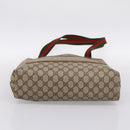 GUCCI GG Supreme Web Sherry Line Tote Bag PVC Beige Gold 39.02.003 Auth 198497-5