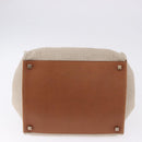 CELINE Luggage Phantom Hand Bag Canvas Beige Gold Tone Auth 198501A-6