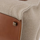 CELINE Luggage Phantom Hand Bag Canvas Beige Gold Tone Auth 198501A-14