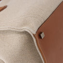 CELINE Luggage Phantom Hand Bag Canvas Beige Gold Tone Auth 198501A-15