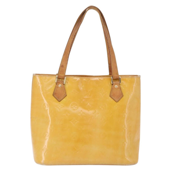 LOUIS VUITTON Monogram Vernis Houston Hand Bag Gris M91053 LV Auth 198502