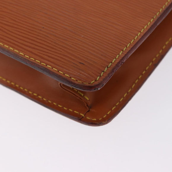 LOUIS VUITTON Epi Porte Documents Bandouliere Zipangu Gold M54468 LV Auth 198503