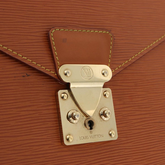 LOUIS VUITTON Epi Porte Documents Bandouliere Zipangu Gold M54468 LV Auth 198503