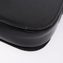 CELINE Horse Carriage Shoulder Bag Leather Black Gold Tone Auth 198510-16