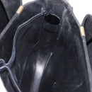 CELINE Horse Carriage Shoulder Bag Leather Black Gold Tone Auth 198510-19