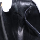 CELINE Horse Carriage Shoulder Bag Leather Black Gold Tone Auth 198510-20