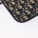 Christian Dior Trotter Canvas Shoulder Bag Navy Gold Tone Auth 198511A-15