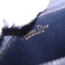 Christian Dior Trotter Canvas Shoulder Bag Navy Gold Tone Auth 198511A-17