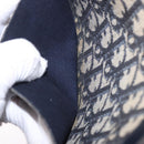 Christian Dior Trotter Canvas Shoulder Bag Navy Gold Tone Auth 198511A-12