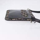 Christian Dior Trotter Canvas Shoulder Bag Navy Gold Tone Auth 198511A-3