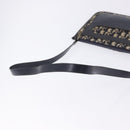 Christian Dior Trotter Canvas Shoulder Bag Navy Gold Tone Auth 198511A-7