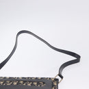 Christian Dior Trotter Canvas Shoulder Bag Navy Gold Tone Auth 198511A-8