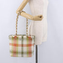 Salvatore Ferragamo Gancini Tote Bag Leather Multicolor Silver Auth 198515A-21