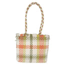 Salvatore Ferragamo Gancini Tote Bag Leather Multicolor Silver Auth 198515A-3
