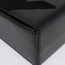 CELINE Hand Bag Leather Black Gold Tone Auth 198516V-9