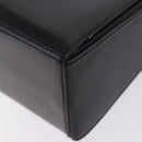 CELINE Hand Bag Leather Black Gold Tone Auth 198516V-16