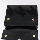 CELINE Hand Bag Leather Black Gold Tone Auth 198516V-10