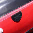 CELINE Hand Bag Leather Black Gold Tone Auth 198516V-19