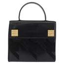 CELINE Hand Bag Leather Black Gold Tone Auth 198516V-13