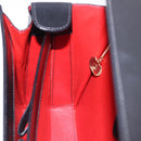 CELINE Hand Bag Leather Black Gold Tone Auth 198516V-21