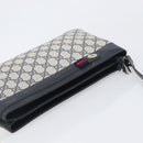 GUCCI GG Supreme Sherry Line Shoulder Bag PVC Navy Gold 904 02 035 Auth 198517-6
