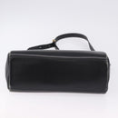 Salvatore Ferragamo Hand Bag Leather 2way Black Gold Tone Auth 198519-12
