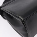 Salvatore Ferragamo Hand Bag Leather 2way Black Gold Tone Auth 198519-15
