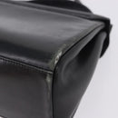Salvatore Ferragamo Hand Bag Leather 2way Black Gold Tone Auth 198519-16