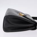 Salvatore Ferragamo Hand Bag Leather 2way Black Gold Tone Auth 198519-4