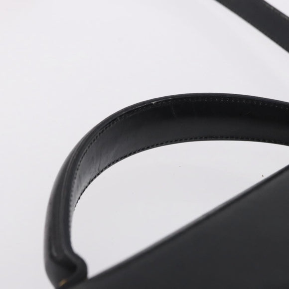 Salvatore Ferragamo Hand Bag Leather 2way Black Gold Tone Auth 198519